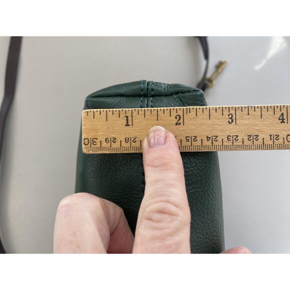 Fossil Crossbody Bag Forest Green Leather Messenger Purse Adjustable Strap - Picture 12 of 15